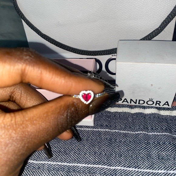 Pandora red heart ring - Picture 1 of 6